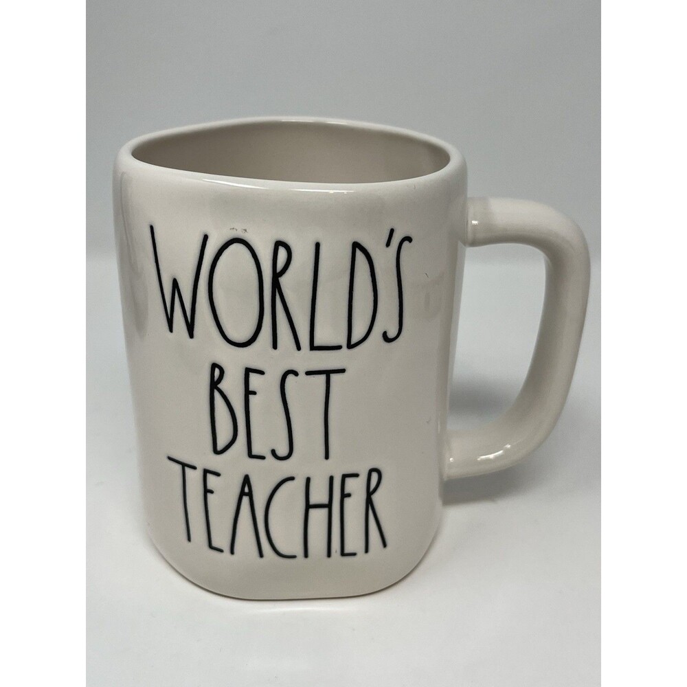 Rae Dunn World's Best Teacher Coffee Mug Artisan Collection by Magenta